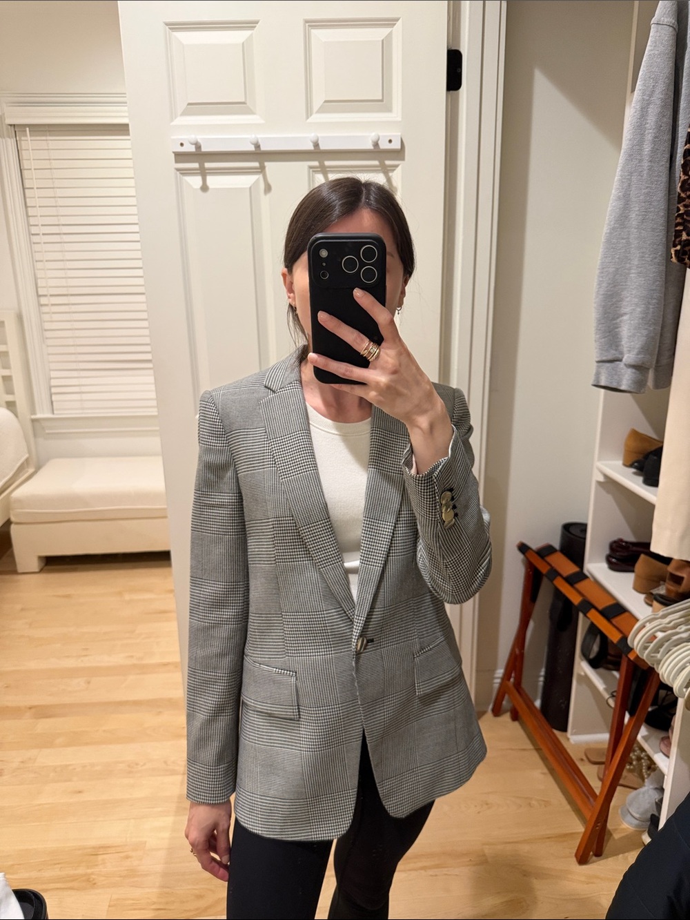 Club Monaco Gray Glen Plaid Blazer